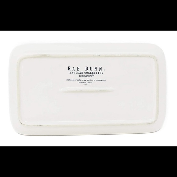 NWT Authentic Rae Dunn “SOFTEN UP” Butter Dish HTF - Picture 3 of 4